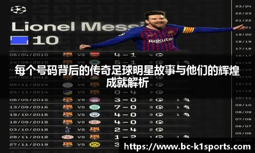 每个号码背后的传奇足球明星故事与他们的辉煌成就解析